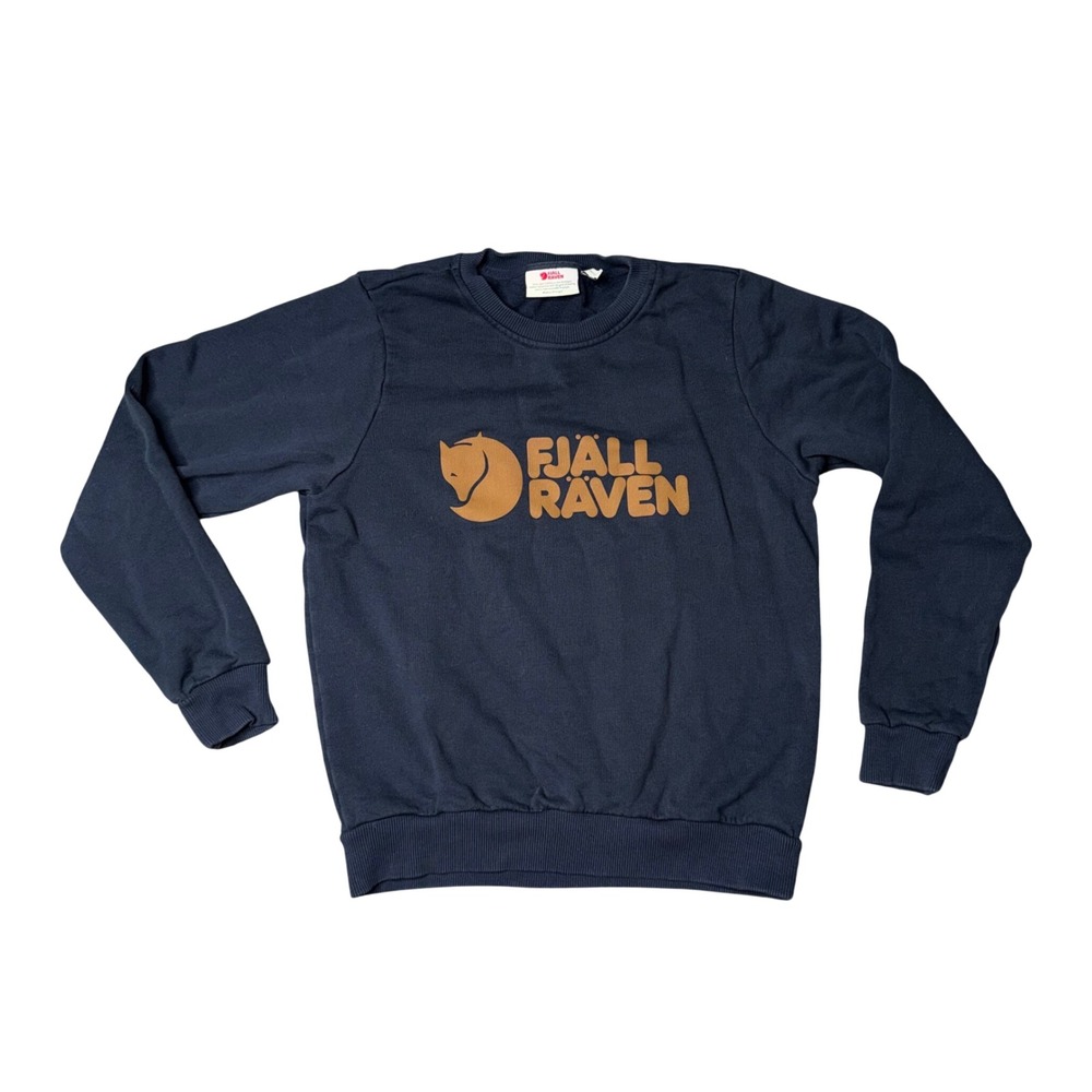 Fjallraven Logo Sweatshirt Womens XS Navy Blue Excellent Crewneck Pullover